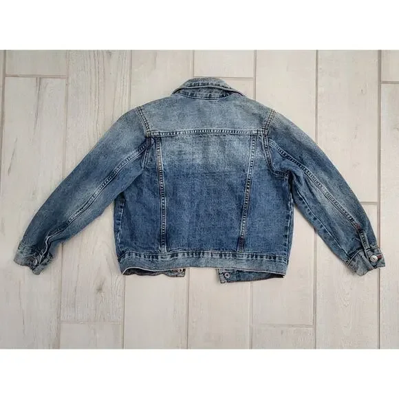 Despicable Me Minions Denim Jacket Kids Size 7-8 Boy Girl Blue Yellow Banana - Picture 5 of 7